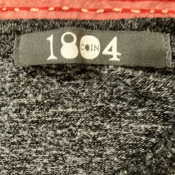 Coin 1894 stretchy buttons down back Gray Crew Neck Sweater - Picture 2 of 9